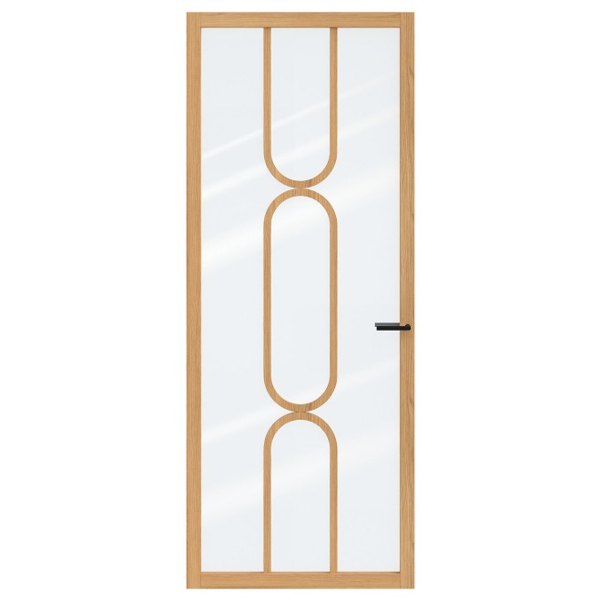 Binnendeur Skantrae SSL 14822 Blank Glas Natural Oak